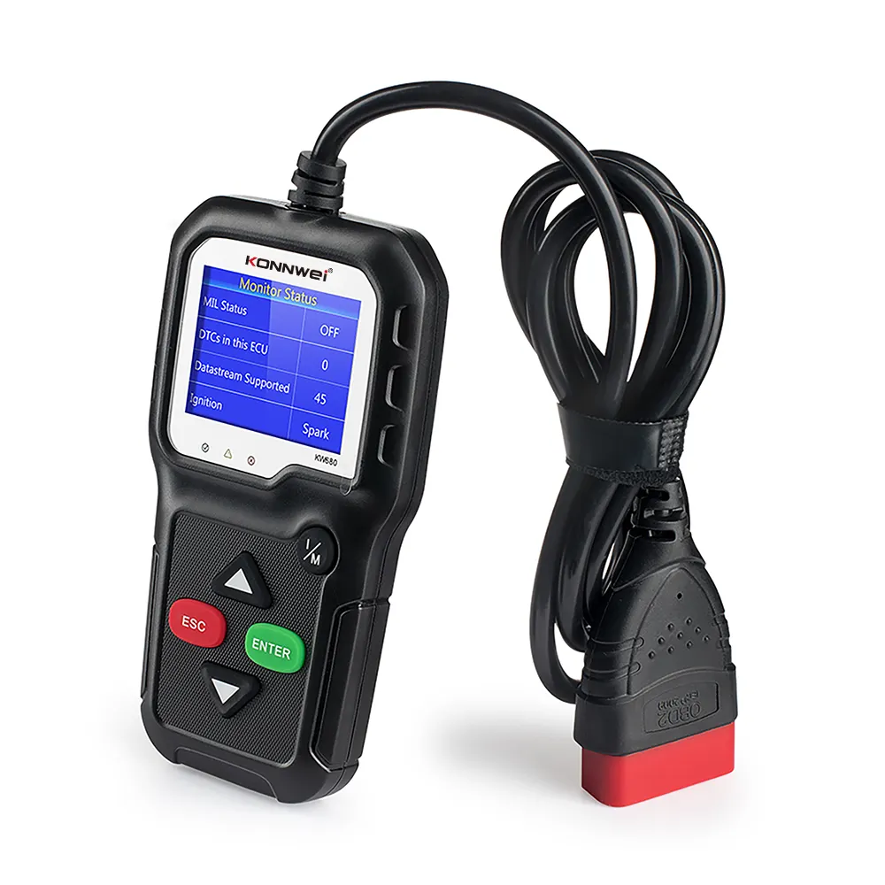 Konnwei מפעל סיטונאי רכב אבחון סורק obd2 סורק כלי עם שדרוג והדפסה