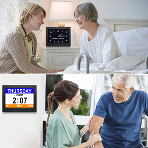 Horloge murale numérique intelligente 7 pouces avec <span class=keywords><strong>annonce</strong></span> vocale et télécommande pour le soin des tout-petits jour/<span class=keywords><strong>nuit</strong></span> - Product Image 3