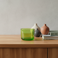 Meilleur prix pour un bocal à bougie en verre rond, vide, avec couvercle en bois, emballage en boîte