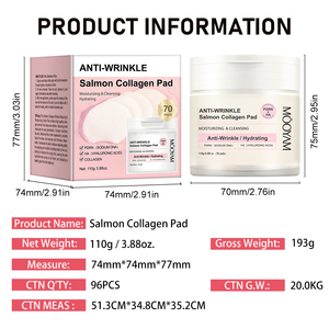 แผ่นผ้าฝ้าย moooyam SALMON คอลลาเจนให้ความชุ่มชื้นและให้ความชุ่มชื้นกับมาสก์ทำความสะอาดรูขุมขนลึกฉลากส่วนตัว - Product Image 6
