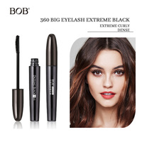 Crème pour cils noire comme du charbon de bois, résistante à l'eau, anti-bavures, allongeante, recourbante, maquillage longue durée