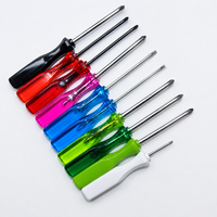 Tournevis magnétique coloré 110 mm, à fente et cruciforme, pointe en acier 45, manche PS, en acier au carbone, outil de réparation manuel personnalisé