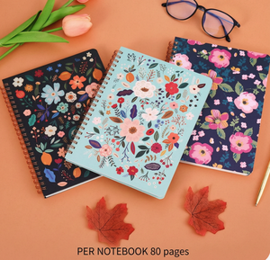 Cuaderno Espiral con Cubierta Floral Vintage Creativa, <span class=keywords><strong>Agenda</strong></span> para Escritura y Registro Diario, Múltiples Selecciones, Venta al Por Mayor - Product Image 1