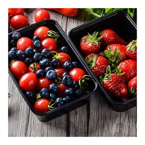 Disposable Eco-Friendly Plastic 1-Compartment Rectangle Meal Prep Containers Customizable Color Logo 1L Capacity Takeaway <strong>Food</strong> - Product Image 4
