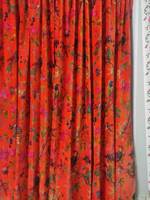 Velours Corail Orange Couleur Oiseau Impression Luxe Rideau Boho Rideau De Luxe Rideaux Peut Être Personnalisé Style Vintage Coton