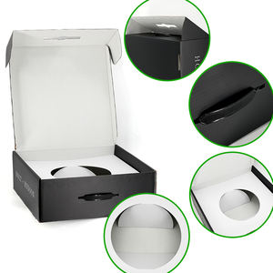 Boîtes à chapeau en papier kraft <span class=keywords><strong>noir</strong></span> écologique Emballage de chapeau en <span class=keywords><strong>feutre</strong></span> rond en carton rigide à insertion personnalisée avec poignée - Product Image 3