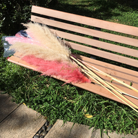 Rumput Pampas Kering Besar Warna Putih Tebal dan Mengembang untuk Dekorasi Pernikahan