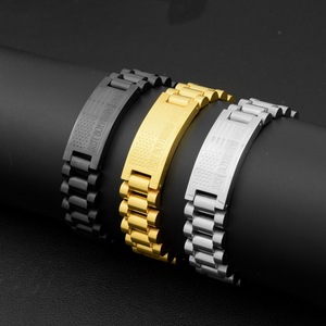 Hot Selling Simple Popular Design Watch Strap Shaped <b>Chain</b> Bracelet <b>Titanium</b> Steel Men's Bracelets Trendy Jewelry Wholesale - Product Image 1