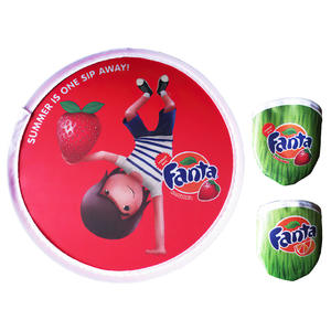 Abanico de Mano Plegable con Logotipo Personalizado, Disco Volador Plegable con Estuche, Abanico de Mano Plegable, Disco Volador Redondo de Nailon - Product Image 2