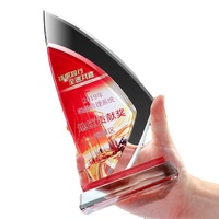 Trophée Plaque Bateau à Voile en Verre Cristal Personnalisable, Gravure Laser du LOGO, Modèle Coupe Colorée, Souvenir de Commémoration, Cadeau