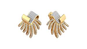 Ensemble de bijoux en diamant cultivé en laboratoire 14K rond taille brillante pour fiançailles ou anniversaire-tenue de fête en or blanc rose pour femmes - Product Image 3