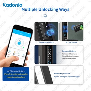 Kadonio IP66 không thấm nước ngoài trời nhôm trượt Khóa cửa kỹ thuật số mật khẩu tuya <span class=keywords><strong>wifi</strong></span> thông minh khóa - Product Image 2