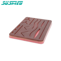 Kit de pratique de suture amélioré en 6 parties avec étui de rangement enroulable, coussin de suture en silicone de qualité médicale
