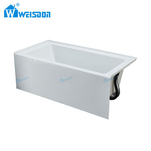 <span class=keywords><strong>Bañera</strong></span> acrílica independiente portátil Weisdon OEM ODM con falda blanca para baño tipo alcoba - Product Image 4
