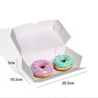Boîtes personnalisées roses pour beignets, joliment imprimées, écologiques, de bonne qualité, avec poignée, pour beignets