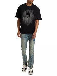 Jeans de créateur de haute qualité pour hommes, style droit décontracté, patch déchiré, technique de lavage de singe taille moyenne pour toutes les saisons Style Y2K - Product Image 2