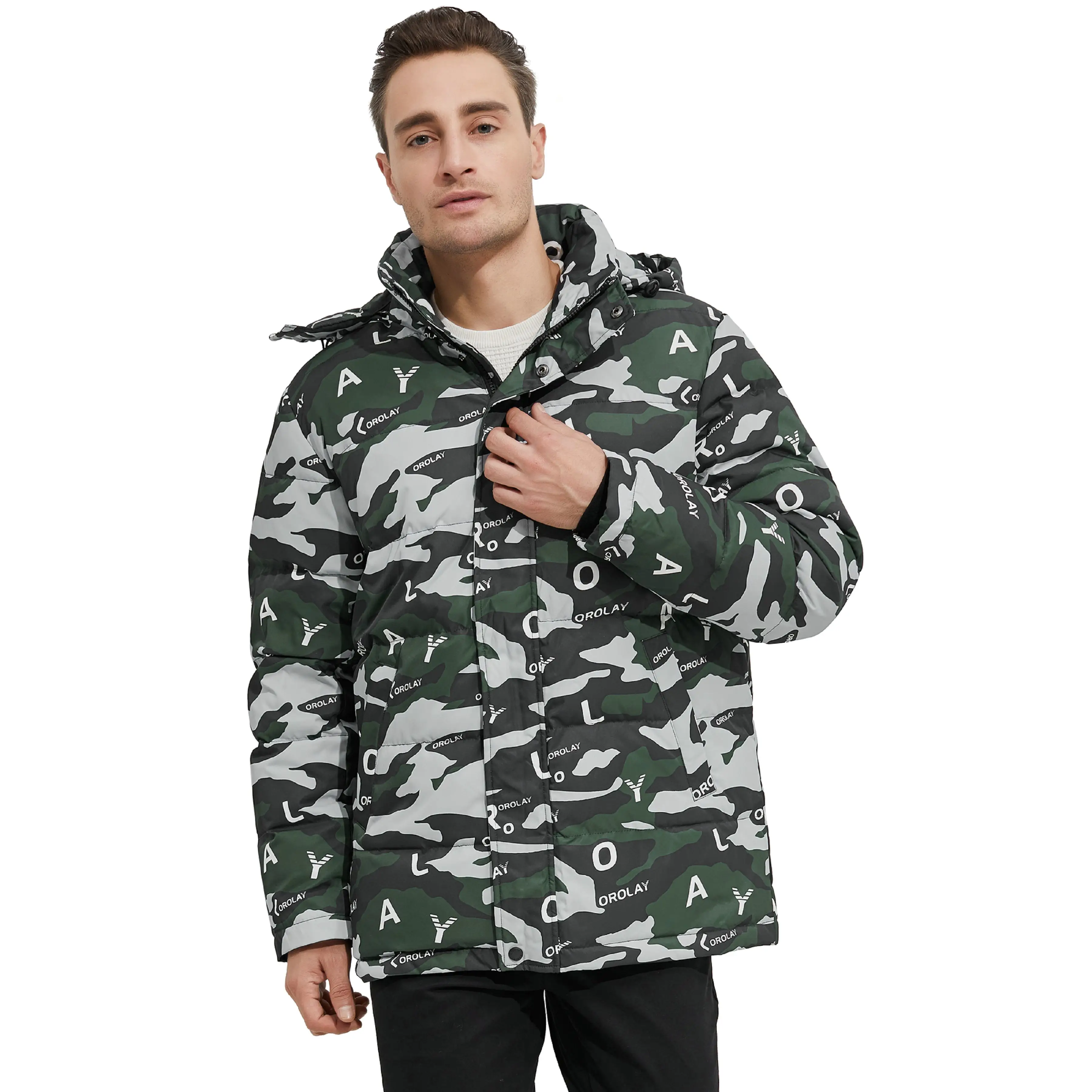 2022 Hot Sale Men's Warm Parka Jacket Winter Down Puffer Camouflage Coat Thickened Jackets Hooded Coats