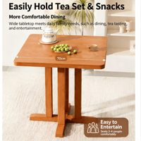 Petite table carrée, table de négociation, table basse, petite table à manger artistique haut de gamme pour balcon, salon et chambre