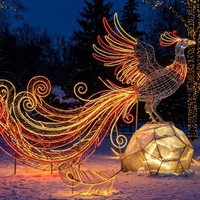 Décoration de lanternes personnalisées de grande taille pour parcs d'attractions, pour une utilisation en intérieur/extérieur, spectacle de lumière pour parcs à thème, Noël