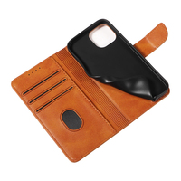 Dompet Kulit PU Flip untuk iPhone 13 Mini - Penutup Berdiri dengan 3 Slot Kartu, Penutup Magnetik & Cangkang Anti Guncangan