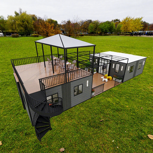 Sicurezza prefabbricata 20Ft 40Ft contenitore di lusso casa espandibile due camere da letto prefabbricata Villa casa Casas Prefabricadas - Product Image 1