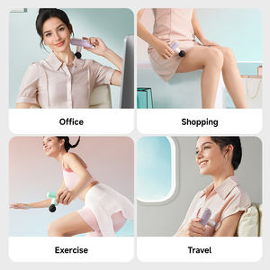 Beoka Hand Mini <span class=keywords><strong>Massage</strong></span> gerät 6-Gang tragbare 7MM Deep Tissue Pocket <span class=keywords><strong>Massage</strong></span> pistole Silent 5 Kopf mit Hitze und Kälte für Frauen - Product Image 4