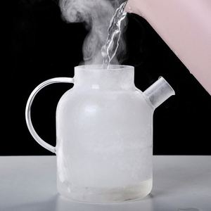 Théière en verre borosilicate de haute qualité, personnalisable, en gros, 1000 ml/1800 ml, avec bec verseur filtrant amovible et couvercle en bambou - Product Image 5