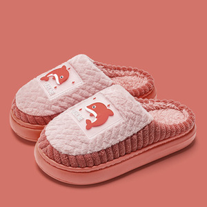 Winter Schattige Cartoon Dolfijn Heren En Dames <span class=keywords><strong>Slippers</strong></span> Antislip Comfortabele Warme Katoenen <span class=keywords><strong>Slippers</strong></span> - Product Image 3