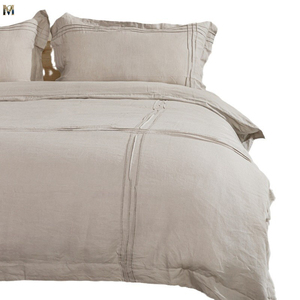 Ensemble <span class=keywords><strong>de</strong></span> draps en <span class=keywords><strong>lin</strong></span> pur à 100 %, couleur gingembre, <span class=keywords><strong>lavé</strong></span> à la pierre, fibre <span class=keywords><strong>de</strong></span> <span class=keywords><strong>lin</strong></span> français, <span class=keywords><strong>housse</strong></span> <span class=keywords><strong>de</strong></span> <span class=keywords><strong>couette</strong></span> 4 pièces pour la maison ou l'hôtel - Product Image 1