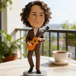 Figurine musicale en pose de guitariste, décoration créative de bureau, figurine de salon intérieur en résine synthétique, cadeau - Product Image 4