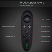 Mini manette de jeu VR sans fil avec moteur de vibration, bouton Turbo, gyroscope six axes, matériau ABS