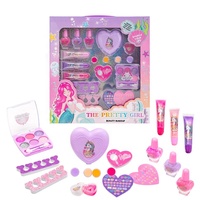HUANUO Toys OEM & ODM Kits de maquillage pour enfants Autocollants pour ongles Palette d'ombres à paupières Lipgloss Vernis à ongles lavable pour jouet de maquillage pour bébé