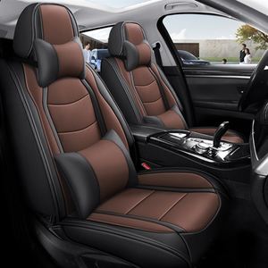 Spor-lüks iş tarzı deri araba koltuk minderi koruyucu iç ön aksesuar uyumlu kapakları - Product Image 4