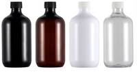 Bouteille en plastique de shampooing de revitalisant pour cheveux vide de haute qualité 400ml bouteilles en plastique PET cosmétiques rondes avec logo personnalisé