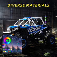 Antenne lumineuse LED Télécommande APP ATV UTV 1FT 2FT 3FT Dancing RGB chase Safety Flagpole Fat Led Whip Lights