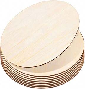 Feuilles de bois naturel de 10 pièces, découpe Laser, charisseuse de bois, pour l'artisanat, jouets <span class=keywords><strong>Puzzle</strong></span> <span class=keywords><strong>3D</strong></span> - Product Image 3