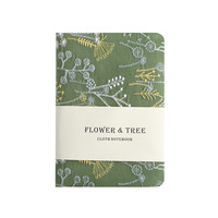 Carnet A6 personnalisé avec logo, en lin vintage épaissi, broderie florale, petit format de poche, agenda portable, cadeau, reliure spirale, 100 feuilles