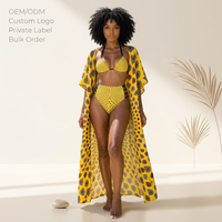 2027 OEM Personnalisé Ensemble de bikini 3 pièces imprimé ajouré pour le lundi du carnaval, Vente en gros, Maillot de bain Miami Caraïbes Jouvert pour Femme