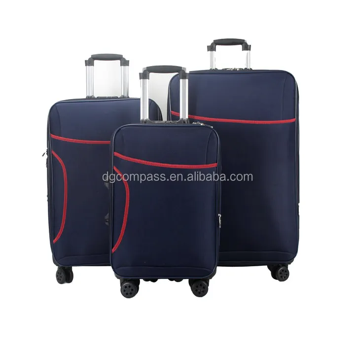 Chinese Factory Wholesale 600D Polyester Suitcase Travel Bag Set 20\" 24\" 28\" Universal Wheels Spinner Oxford Luggage Sets