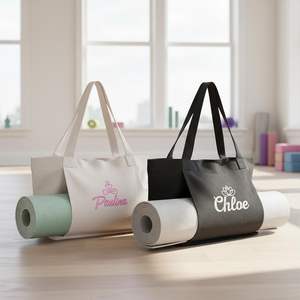 <span class=keywords><strong>Borsa</strong></span> da Palestra e Viaggio Leggera e Alla Moda, <span class=keywords><strong>Borsa</strong></span> Ecologica Riutilizzabile per la Spesa, <span class=keywords><strong>Borsa</strong></span> Personalizzata in Tela di Cotone Ricamata per Yoga - Product Image 2