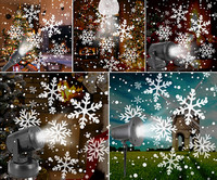 Projecteur LED Laser imperméable conforme à la norme IP65, luminaire décoratif d'extérieur, 12 modes, projection de neige, idéal pour une fête, noël