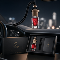Diffuseur d'air pour voiture en verre transparent avec bouchon en bois et cordon tressé, flacon de parfum automobile