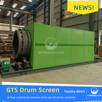 Machine à tamiser à tambour motorisé série GTS avec une productivité élevée, une longue durée de vie, en acier au carbone, puissance de 15 kW