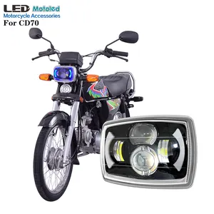 Motoled CD70 CJ125 2合1高清电脑灯罩IP67高亮度摩托车前照灯，带DRL