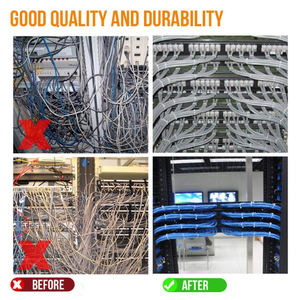 100 قطعة 8*300 مللي متر نايلون رباط للكابل التفاف حزام البريدي المنظم ربط حزام التوتر حلقة بلاستيكية الأسلاك - Product Image 3