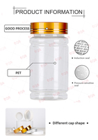 Flacon de complément alimentaire en PET de qualité alimentaire, 120 ml, avec bouchon à vis métallique, personnalisation possible