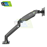 Support de bureau pour écran LCD d'ordinateur KALOC, entièrement réglable, en aluminium, avec bras à ressort