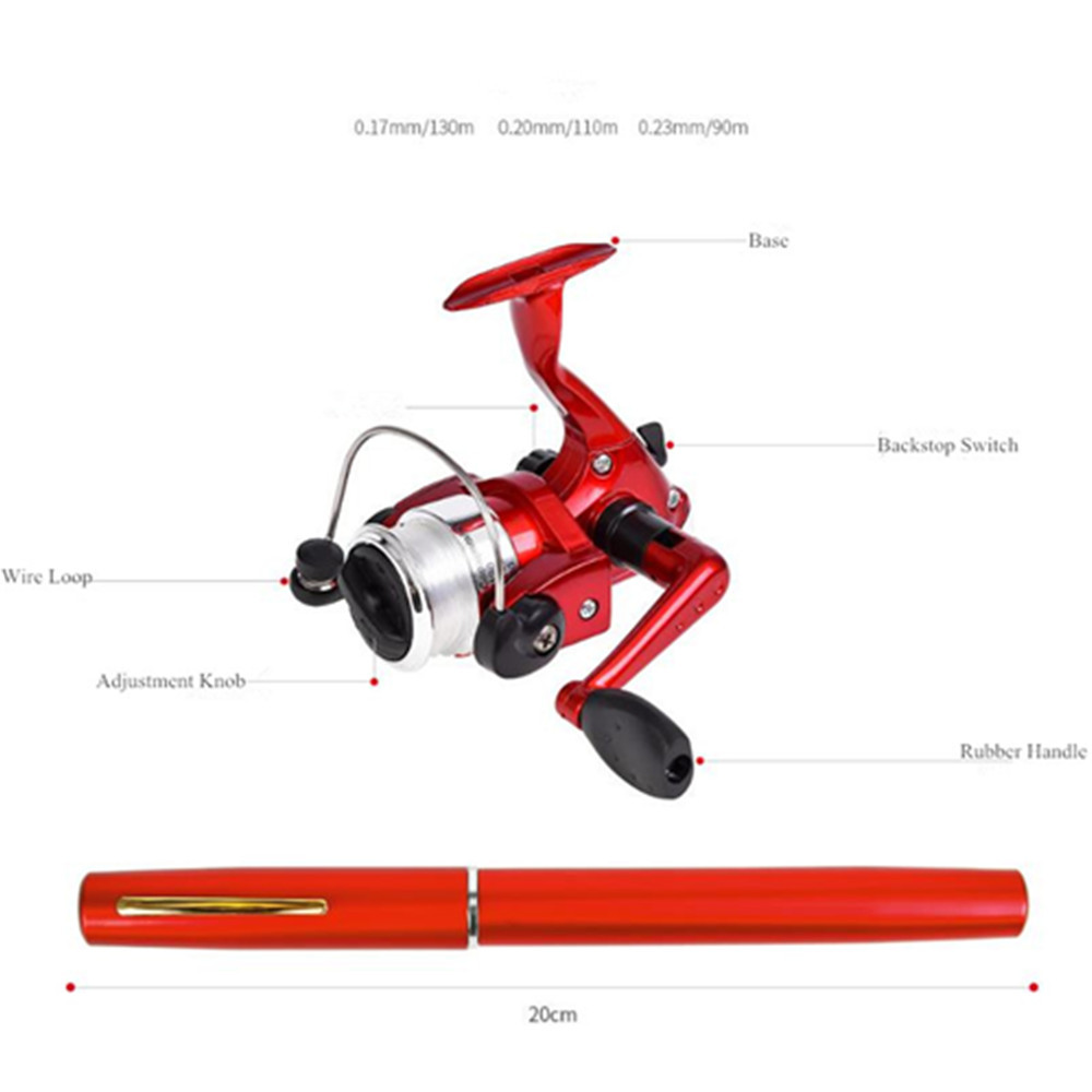 Canne à Pêche Stylo Télescopique – Mini Moulinet 2.1:1, Alliage Alu, Portable Avec Accessoires