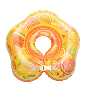 Flotteur de bain pour enfants à motif de fruits orange, 0-24 mois, double airbag, flotteur de bain de sécurité - Product Image 1