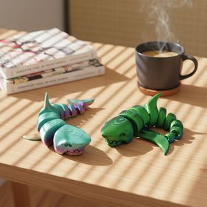 Figuras de Tiburón Impresas en 3D, Creativas, de PLA, Articuladas, Juguetes, Adornos, Regalos, Coleccionables, para Edades de 7 a 12 Años, Unisex - Product Image 5